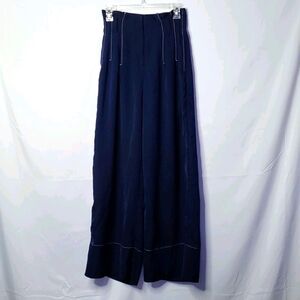 Essue pleated wide leg boho bohemian pants sz S